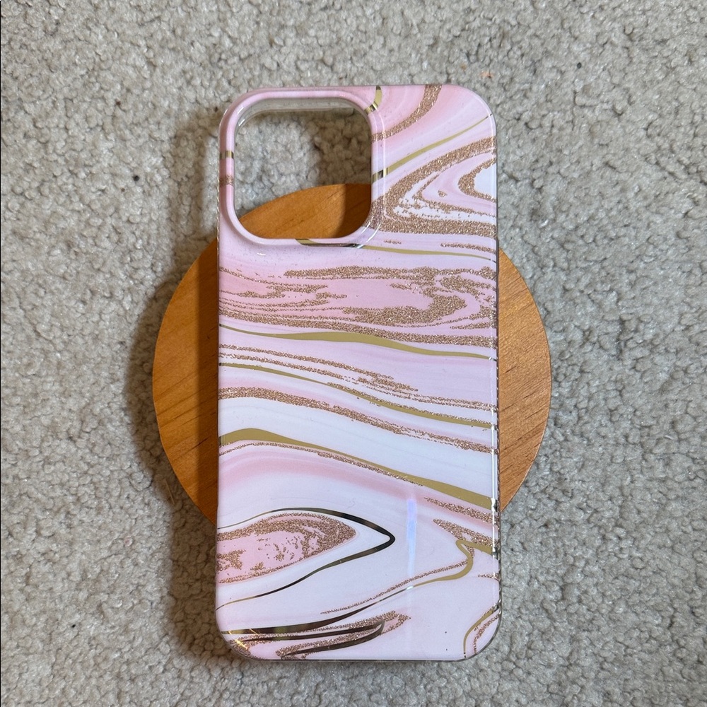 Pink and Gold Marble Phone Case - Picture 1 of 2